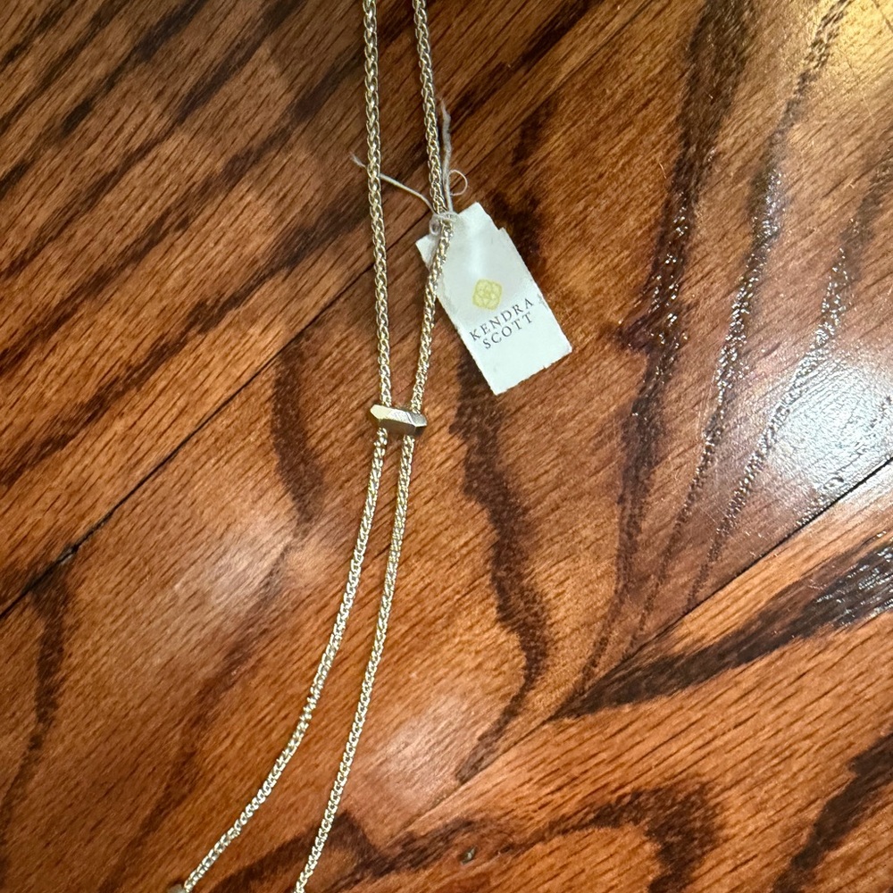 Kendra Scott Turquoise Blue Druzy Tassel Necklace & ring set - Picture 3 of 6